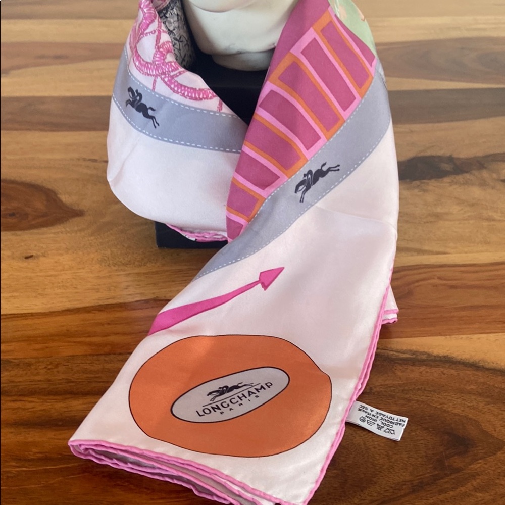 Longchamp Pink and Gray Bag Accessories